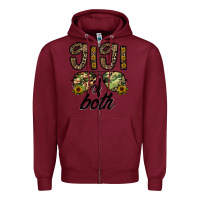 Burgundy gigi of both Zipper Hoodie - CowhideDigitalArt