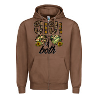 Chestnut gigi of both Zipper Hoodie - CowhideDigitalArt