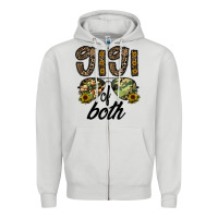 Dove Grey gigi of both Zipper Hoodie - CowhideDigitalArt