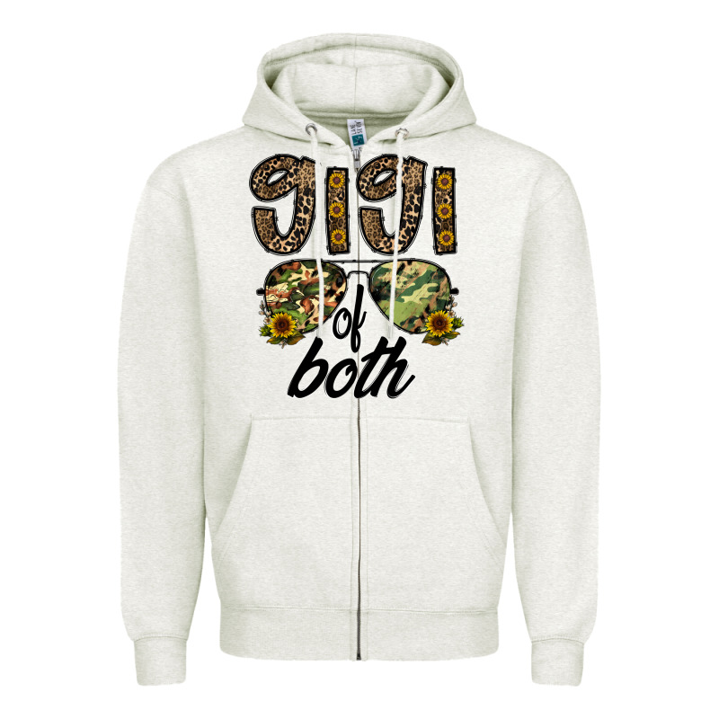 Gigi Of Both Zipper Hoodie by CowhideDigitalArt | Teevron