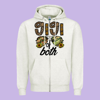 Gigi Of Both Zipper Hoodie Designed By Cowhidedigitalart