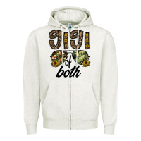 Oatmeal Heather gigi of both Zipper Hoodie - CowhideDigitalArt