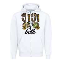 White gigi of both Zipper Hoodie - CowhideDigitalArt