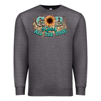 Charcoal Heather god is good all the time Premium Sweatshirt - NancyCooperArtShop