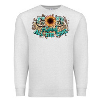 Oatmeal Heather god is good all the time Premium Sweatshirt - NancyCooperArtShop