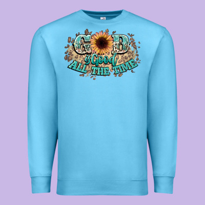 God Is Good All The Time Premium Sweatshirt Designed By Nancycooperartshop