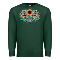 Sports Green god is good all the time Premium Sweatshirt - NancyCooperArtShop