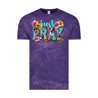 Cloud Purple just pray Vintage Tee - texasbilliewilder