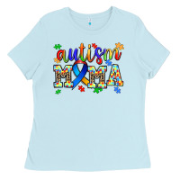 Baby Blue autism mama Ladies Tee - AdoDesignShop