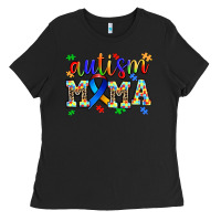 Black autism mama Ladies Tee - AdoDesignShop