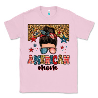 Bubblegum Pink american mom junkie messy bun Classic Tee - Zillion Design Studio