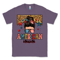Lavender american mom junkie messy bun Classic Tee - Zillion Design Studio