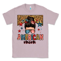 Lilac american mom junkie messy bun Classic Tee - Zillion Design Studio