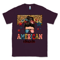 Plum american mom junkie messy bun Classic Tee - Zillion Design Studio