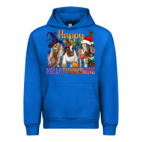 Cobalt Happy Hallothanksmas Goats Urban Hoodie - BundleAndBundleShop