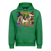 Emerald Happy Hallothanksmas Goats Urban Hoodie - BundleAndBundleShop