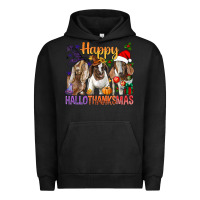 Pigment Black Happy Hallothanksmas Goats Urban Hoodie - BundleAndBundleShop