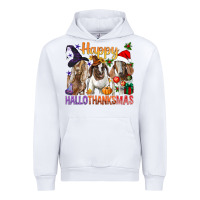 White Happy Hallothanksmas Goats Urban Hoodie - BundleAndBundleShop