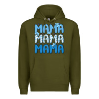 Army Green valentines day mama Premium Hoodie - MaliasSmallBusiness