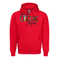 Red give me coffee jesus Zipper Hoodie - CowhideDigitalArt