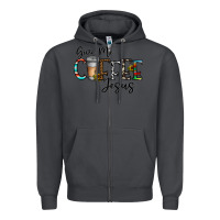 Smoke give me coffee jesus Zipper Hoodie - CowhideDigitalArt