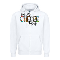 White give me coffee jesus Zipper Hoodie - CowhideDigitalArt