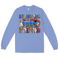 Colony Blue diamonds are a girl's best friend baseball Long Sleeve Tee - Zillion Design Studio