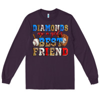 Plum diamonds are a girl's best friend baseball Long Sleeve Tee - Zillion Design Studio