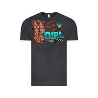 Vintage Black justas malltown girlie Vintage Tee - texasbilliewilder
