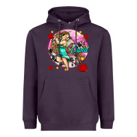 Plum cupid with arrows and stars Heavyweight Hoodie - AdoDesignShop