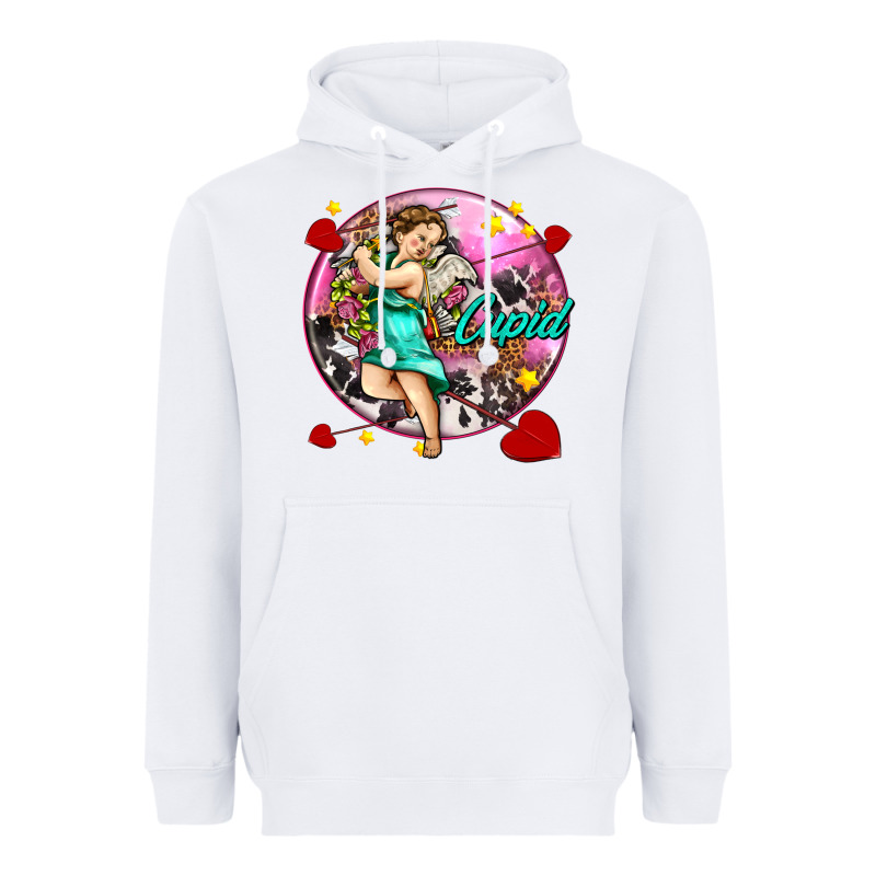 Cupid With Arrows And Stars Heavyweight Hoodie by AdoDesignShop | Teevron
