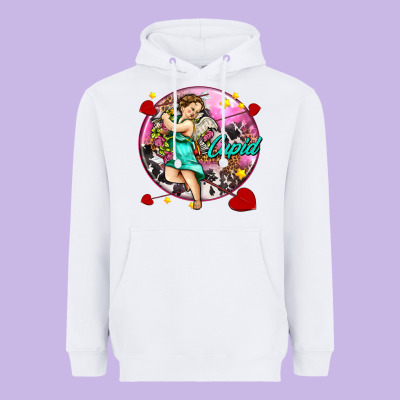 Cupid With Arrows And Stars Heavyweight Hoodie Designed By Adodesignshop