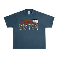Midnight Navy baseball sister with leopard Urban Heavy Tee - texasbilliewilder