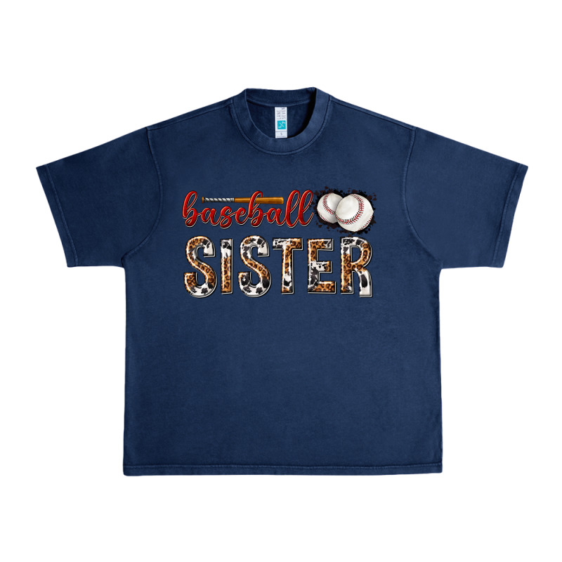 Baseball Sister With Leopard Urban Heavy Tee by texasbilliewilder | Teevron