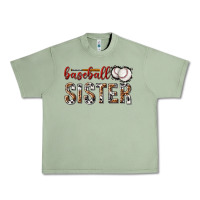 Oil Green baseball sister with leopard Urban Heavy Tee - texasbilliewilder