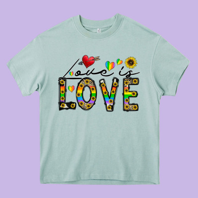 Love Is Love Heavy Core Tee Designed By Cowhidedigitalart