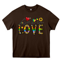 Chocolate Brown love is love Heavy Core Tee - CowhideDigitalArt