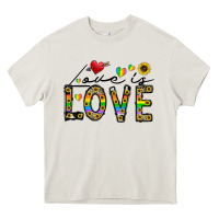 Cream love is love Heavy Core Tee - CowhideDigitalArt