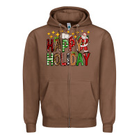 Chestnut happy holiday christmas Zipper Hoodie - FaDigitalArtStudio