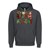 Smoke happy holiday christmas Zipper Hoodie - FaDigitalArtStudio