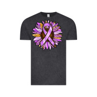 Vintage Black Cancer Awareness Sunflower Vintage Tee - RanaPortraitStore