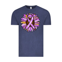 Vintage Denim Cancer Awareness Sunflower Vintage Tee - RanaPortraitStore