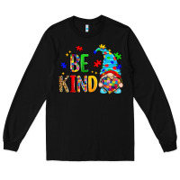 Black be kind autism gnome Long Sleeve Tee - Zillion Design Studio