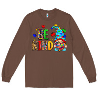 Chestnut be kind autism gnome Long Sleeve Tee - Zillion Design Studio