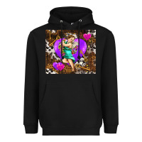 Black cupid and heart Heavyweight Hoodie - AdoDesignShop