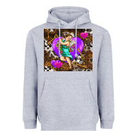 Heather Grey cupid and heart Heavyweight Hoodie - AdoDesignShop