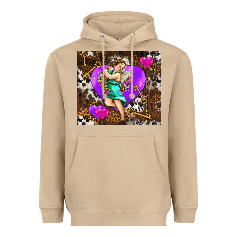 Cupid And Heart Heavyweight Hoodie by AdoDesignShop | Teevron