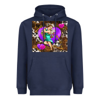 Navy cupid and heart Heavyweight Hoodie - AdoDesignShop
