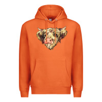 Carrot scottish cow Premium Hoodie - NancyCooperArtShop