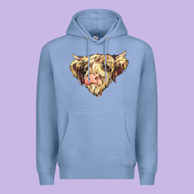 Scottish Cow Premium Hoodie Designed By Nancycooperartshop